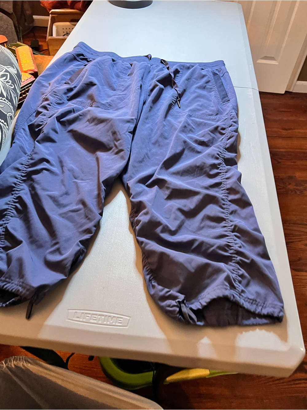 RBX Navy Blue Women's Capris with Drawstring Waist